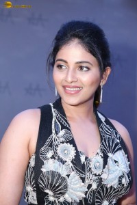 actress anjali hot photoshoot in a black and white dress