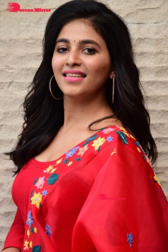 Tamil and Telugu Actress Anjali looks cute as she poses for pictures in a Red Salwar Kameez