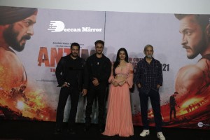 Pictures of Salman Khan and Mahima Makwana from Antim The Final Truth Trailer Launch Event