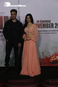 Pictures of Salman Khan and Mahima Makwana from Antim The Final Truth Trailer Launch Event