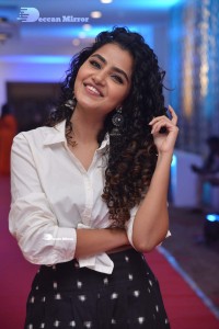 Anupama Parameswaran dressed in black and white