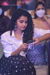 Anupama Parameswaran dressed in black and white