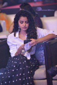 Anupama Parameswaran dressed in black and white
