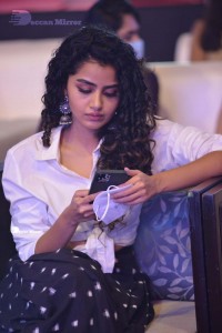 Anupama Parameswaran dressed in black and white