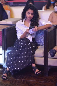 Anupama Parameswaran dressed in black and white