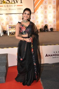 actress anupama parameswaran in a black saree