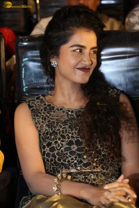 actress Anupama Parameswaran cute expressions at a movie event