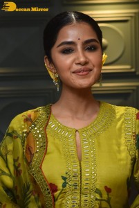 South Actress Anupama Parameswaran in a green dress while attending a movie event