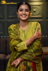 South Actress Anupama Parameswaran in a green dress while attending a movie event