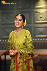 South Actress Anupama Parameswaran in a green dress while attending a movie event