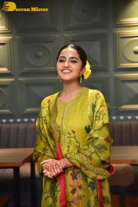 South Actress Anupama Parameswaran in a green dress while attending a movie event