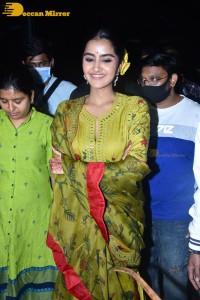 South Actress Anupama Parameswaran in a green dress while attending a movie event