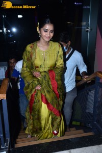 South Actress Anupama Parameswaran in a green dress while attending a movie event