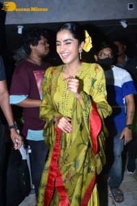 South Actress Anupama Parameswaran in a green dress while attending a movie event