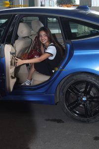 actress Anushka Sen gorgeous in a short dress at airport