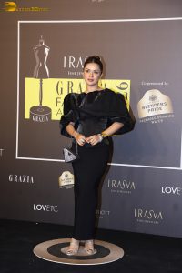 actress anushka sen gorgeous in a black dress at an event