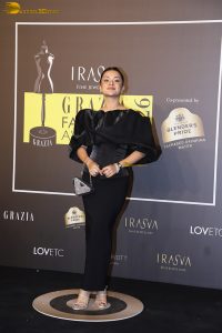 actress anushka sen gorgeous in a black dress at an event