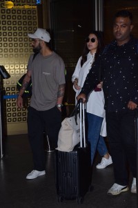 Indian Cricketer Virat Kohli and his Actress Wife Anushka Sharma were spotted at Mumbai Airport on May 22, 2023