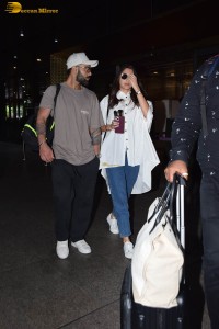 Indian Cricketer Virat Kohli and his Actress Wife Anushka Sharma were spotted at Mumbai Airport on May 22, 2023