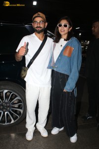Cricketer Virat Kohli and his Actress Wife Anushka Sharma were spotted at the Mumbai Airport on August 12, 2023