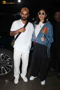 Cricketer Virat Kohli and his Actress Wife Anushka Sharma were spotted at the Mumbai Airport on August 12, 2023