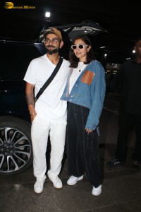 Cricketer Virat Kohli and his Actress Wife Anushka Sharma were spotted at the Mumbai Airport on August 12, 2023