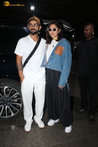Cricketer Virat Kohli and his Actress Wife Anushka Sharma were spotted at the Mumbai Airport on August 12, 2023