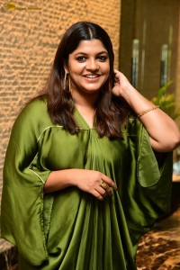 actress Aparna Balamurali cute in a green dress at an event