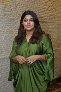 actress Aparna Balamurali cute in a green dress at an event