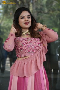 indian actress arati podi in a lovely pink lehenga choli dress