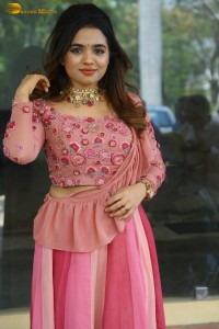 indian actress arati podi in a lovely pink lehenga choli dress