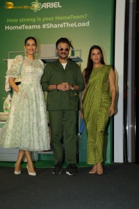 Anil Kapoor and daughter Sonam Kapoor at an event promoting Ariel detergent