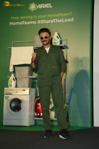 Anil Kapoor and daughter Sonam Kapoor at an event promoting Ariel detergent