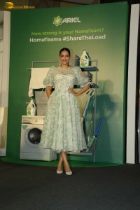 Anil Kapoor and daughter Sonam Kapoor at an event promoting Ariel detergent