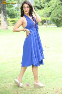 indian actress arshin mehta hot photoshoot in a blue dress