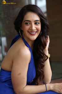indian actress arshin mehta hot photoshoot in a blue dress