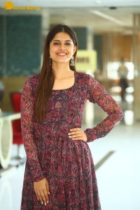 Actress Asha Bhat photoshoot in a brownish red dress