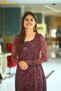 Actress Asha Bhat photoshoot in a brownish red dress