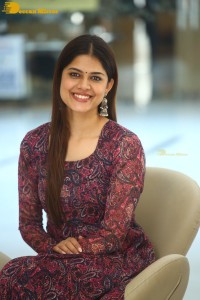 Actress Asha Bhat photoshoot in a brownish red dress