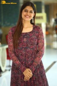 Actress Asha Bhat photoshoot in a brownish red dress