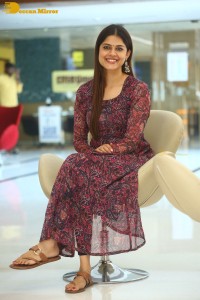 Actress Asha Bhat photoshoot in a brownish red dress