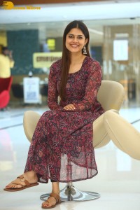 Actress Asha Bhat photoshoot in a brownish red dress