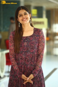 Actress Asha Bhat photoshoot in a brownish red dress