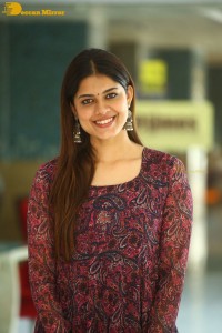 Actress Asha Bhat photoshoot in a brownish red dress