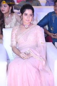 actress ashika ranganath in a pink saree while attending a function
