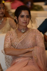 actress ashika ranganath in a pink saree while attending a function
