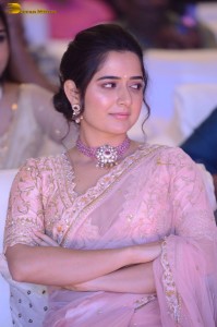actress ashika ranganath in a pink saree while attending a function