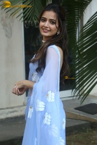 actress Ashika Ranganath lovely in a blue saree