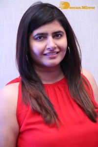 Ashima Narwal in a Red Dress