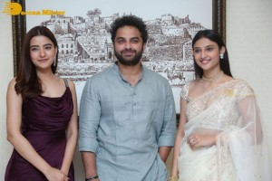 Success Meet of Ashoka Vanamlo Arjuna Kalyanam movie attended by Rukshar Dhillon, Vishwak Sen, Allu Aravind and others